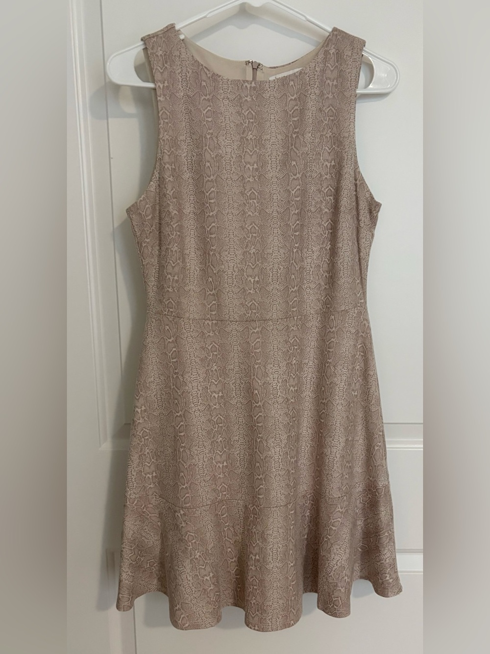 Harper Wren Shimmery Snake-Print Sleeveless A-Line Dress NWOT